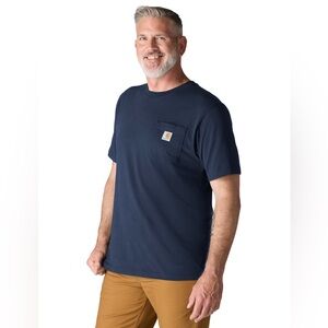 NWT Carhartt Men's Navy Short-Sleeve Pocket Tee
